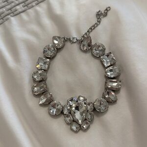 Silver Crystal style choker